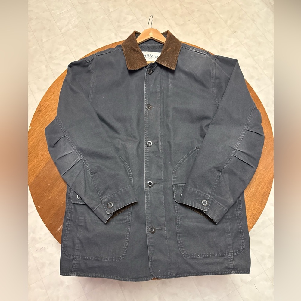 Orvis Classic Barn/Chore Coat, Men’s L, Olive Green (Faded To Gray), Quilt Lined
